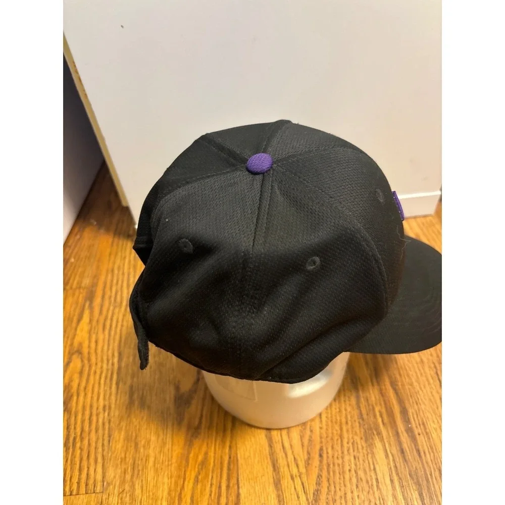 Colorado Rockies MLB Baseball Hat OC Sports Black Purple Adjustable‎ OSFM Cap